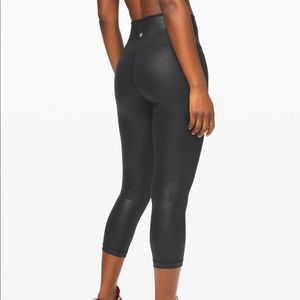 Lululemon Foil Wunder Under Crop 2